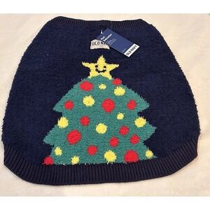 Old Navy‎ Size Large Pet/ Dog Christmas Sweater Blue Christmas tree NEW